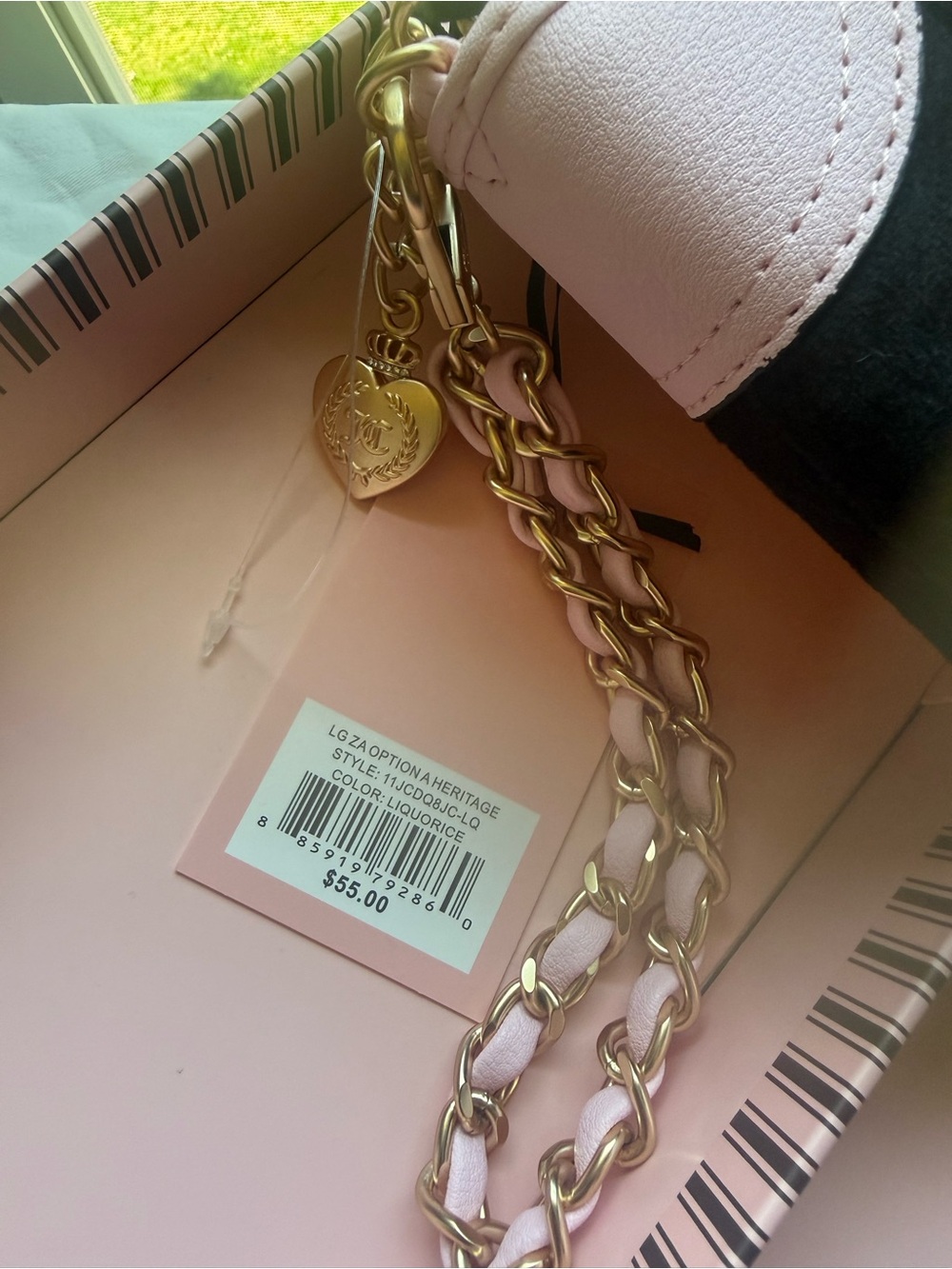 Juicy Couture Black Wallet with Pink Logo and Gold Crown - Picture 6 of 6
